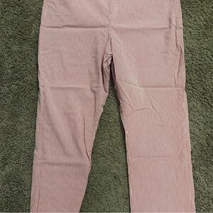 Pink and white striped pants